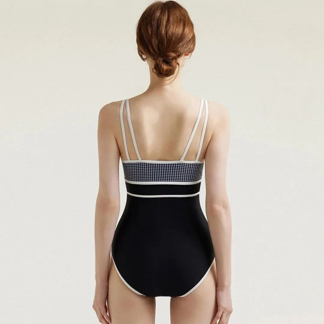 Valentino Rainbow Chevron Logo Cut-Out One-Piece Swimsuit Multicolor - Image 4