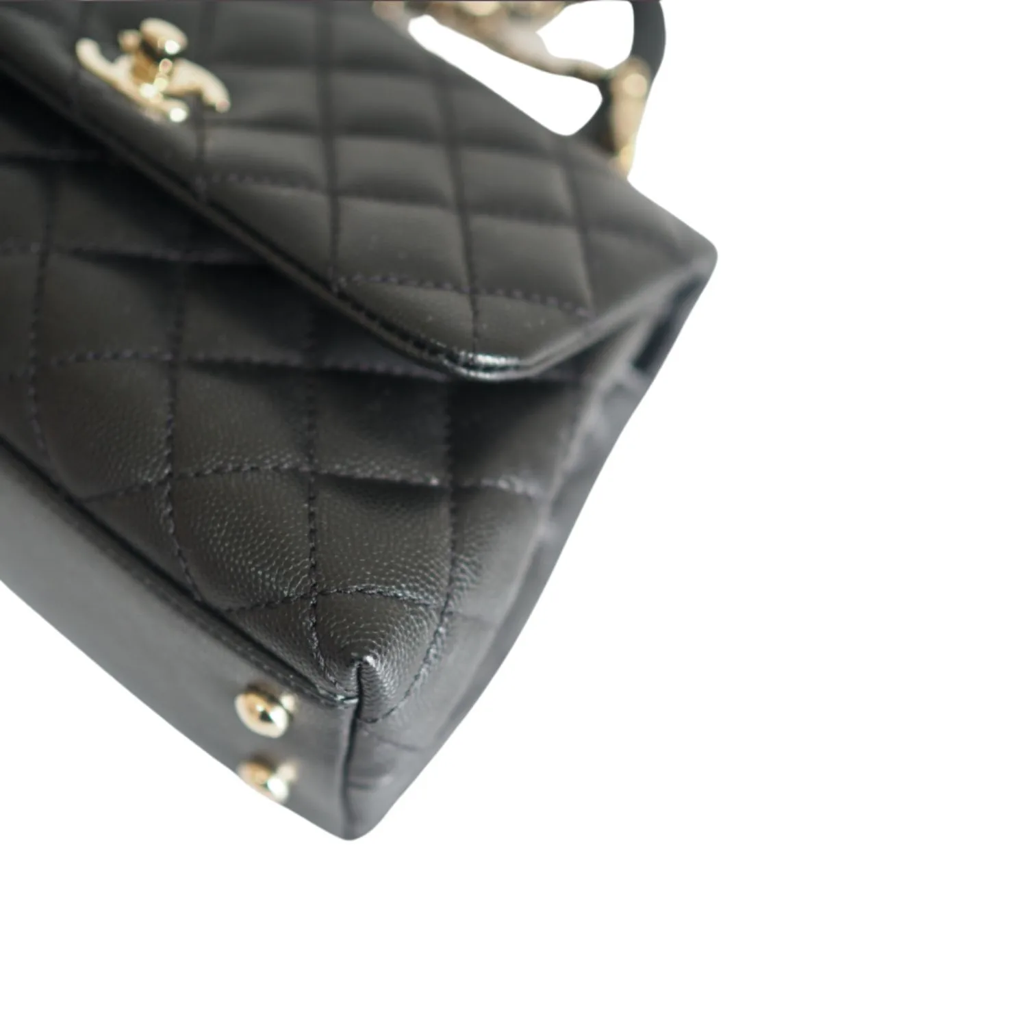 Chanel Coco With Top Handle Bag Black / - Image 5