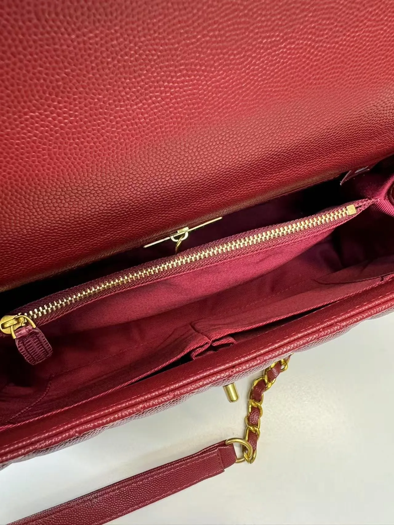 Chanel Handbag With Top Handle Dark Red / - Image 5