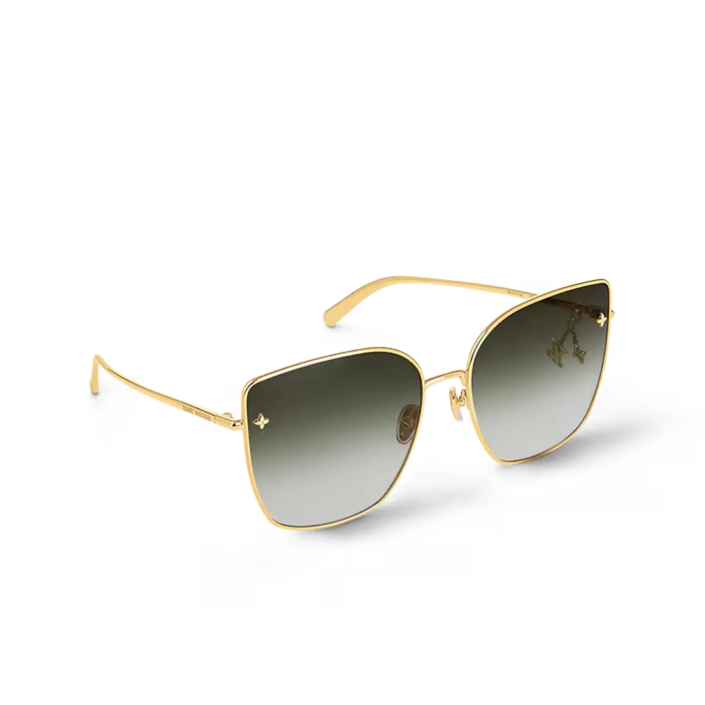 Louis Vuitton Charm Cat Eye Sunglasses Gold - Image 3
