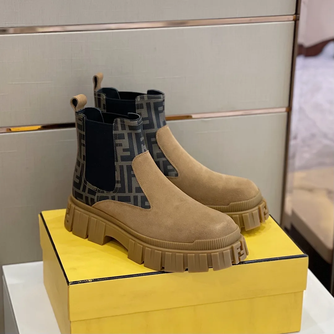 Fendi Chelsea Boots Brown - Image 4