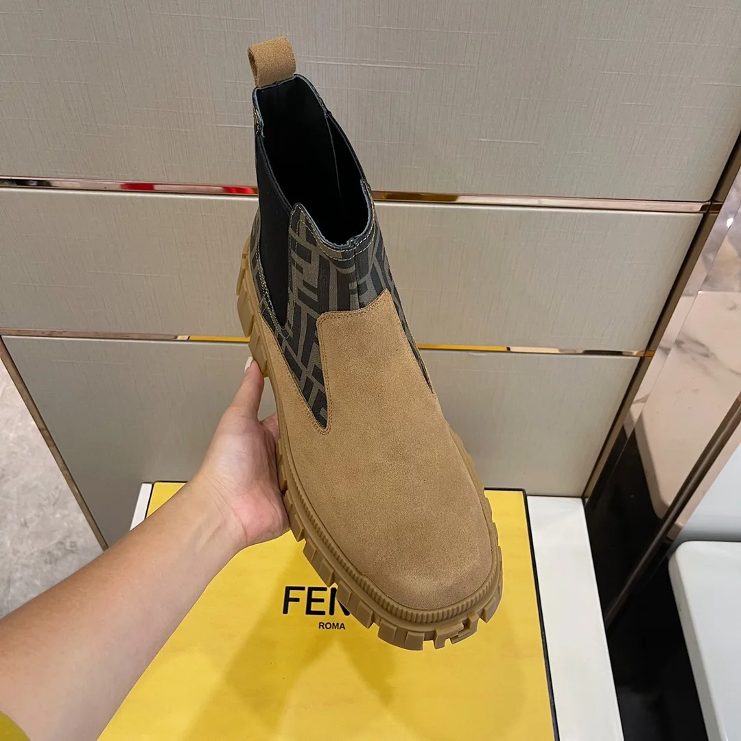 Fendi Chelsea Boots Brown - Image 6