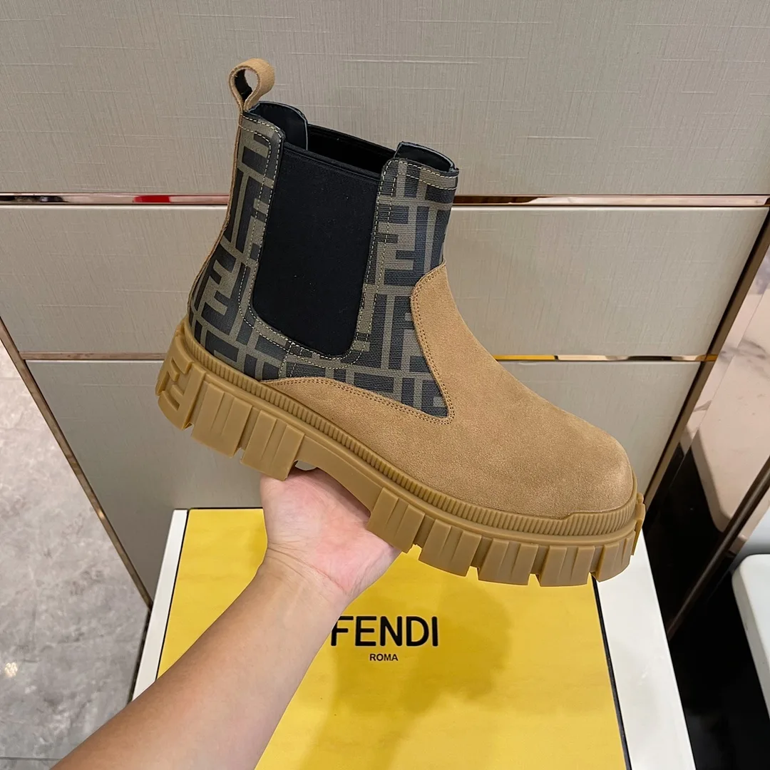 Fendi Chelsea Boots Brown - Image 7