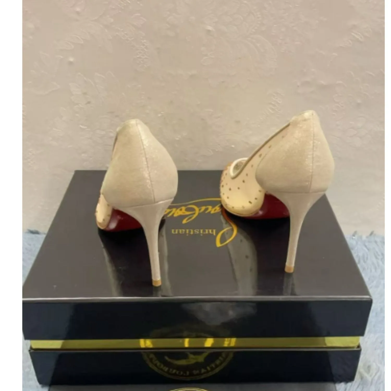 Christian Louboutin Follies Strass Beige - Image 3