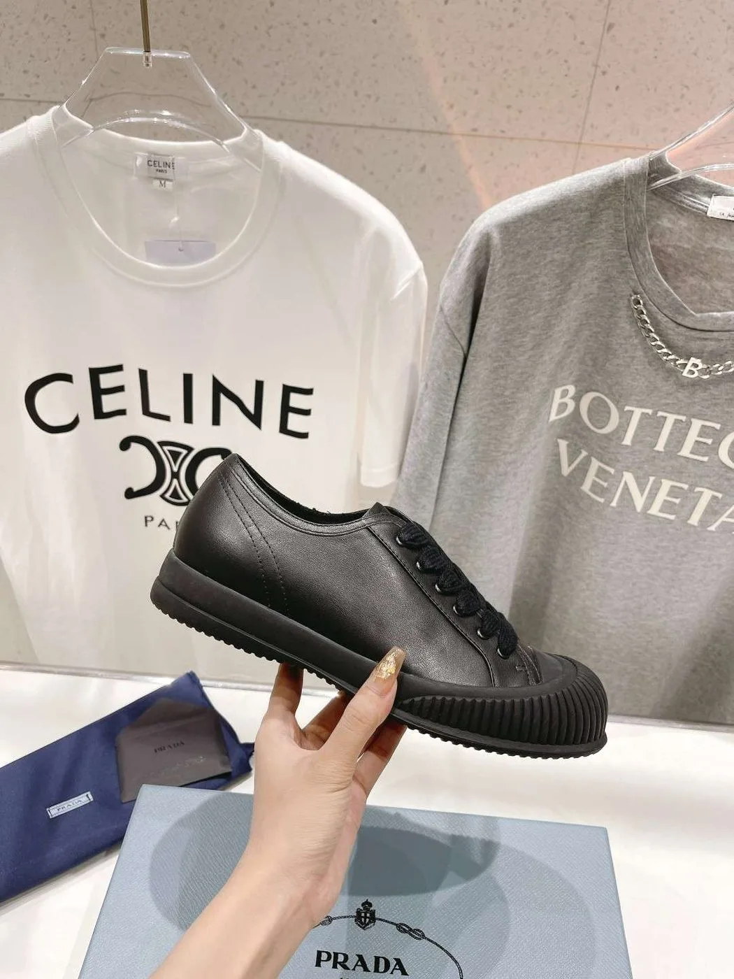 Alternative view of Prada Chunky Sole Sneakers Black