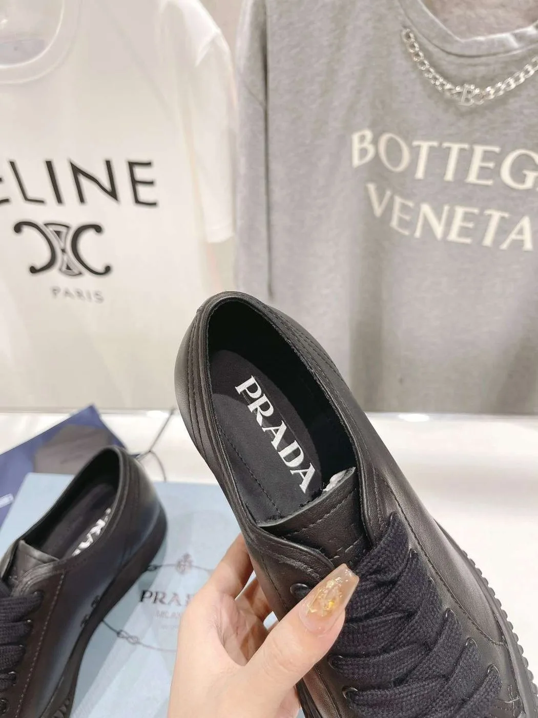 Prada Chunky Sole Sneakers Black - Image 5