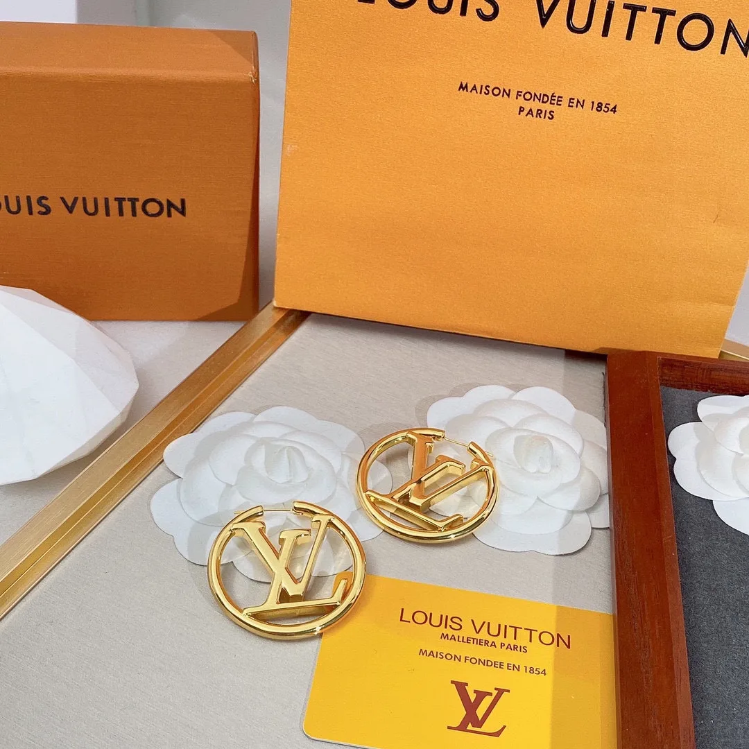 Louis Vuitton Classic Stud Earrings Gold - Image 5