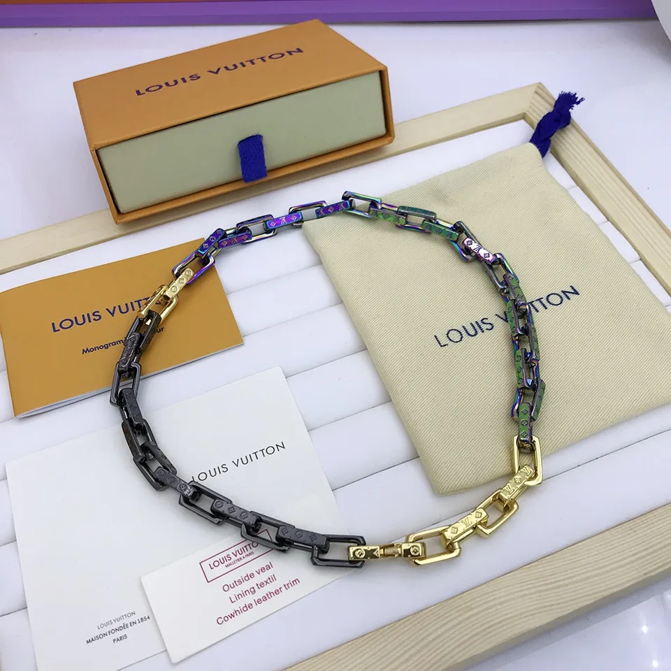 Louis Vuitton Combinating Color Monogram Chain Necklace Multicolor - Image 7
