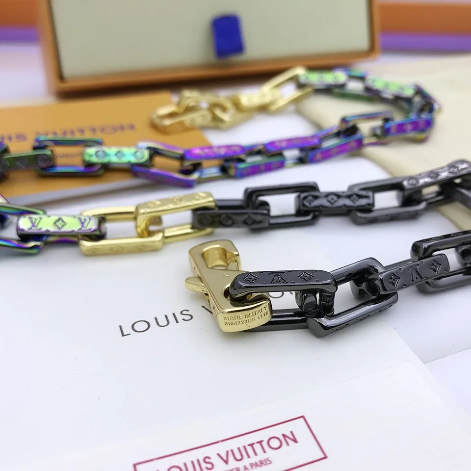 Louis Vuitton Combinating Color Monogram Chain Necklace Multicolor - Image 6