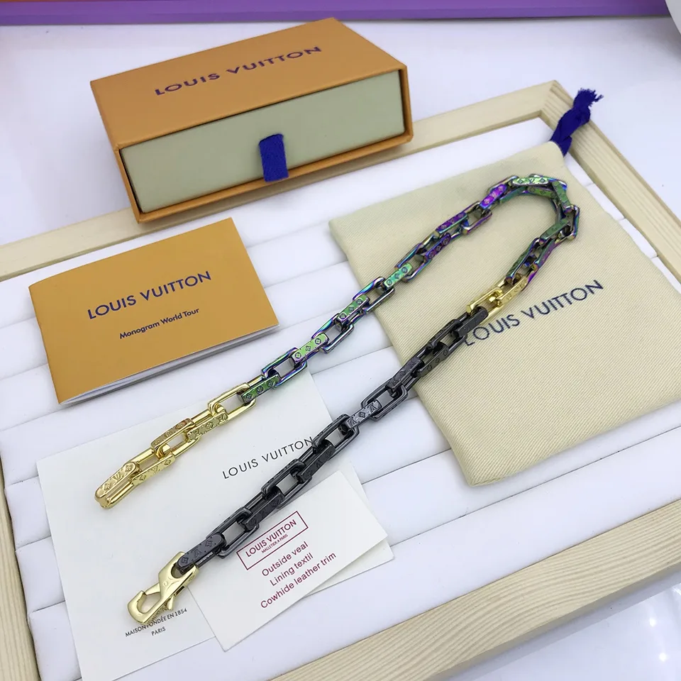 Louis Vuitton Combinating Color Monogram Chain Necklace Multicolor - Image 5