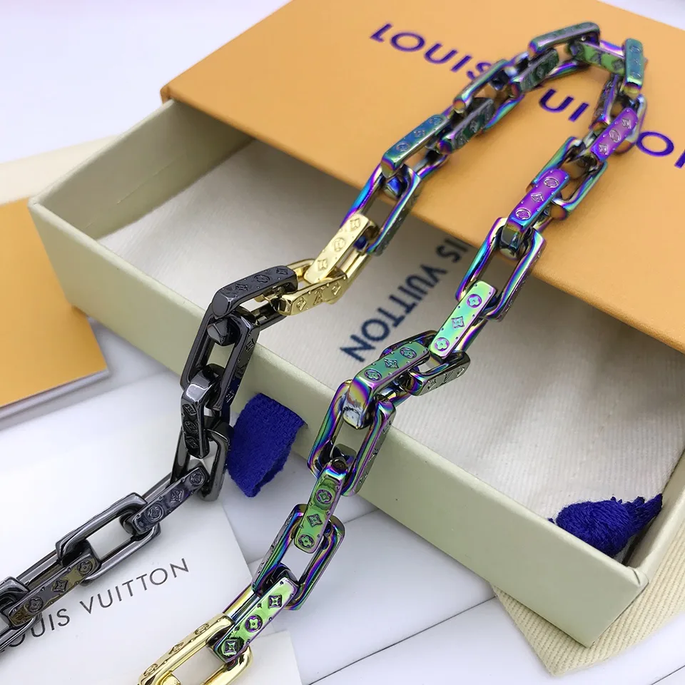 Louis Vuitton Combinating Color Monogram Chain Necklace Multicolor - Image 3