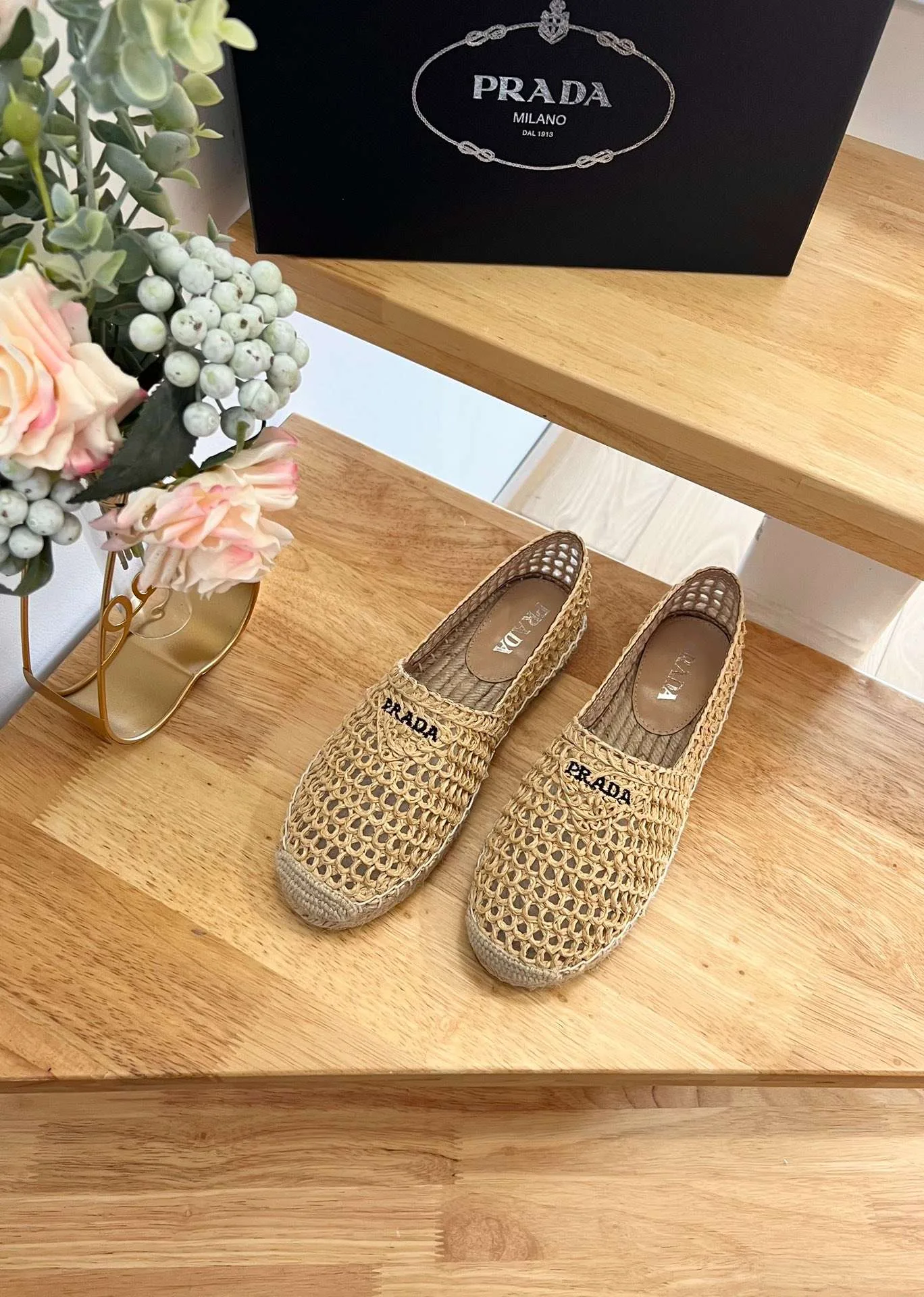 Prada Crochet Espadrilles Beige 1S055N_3LLQ_F0018_F_020 - Image 5