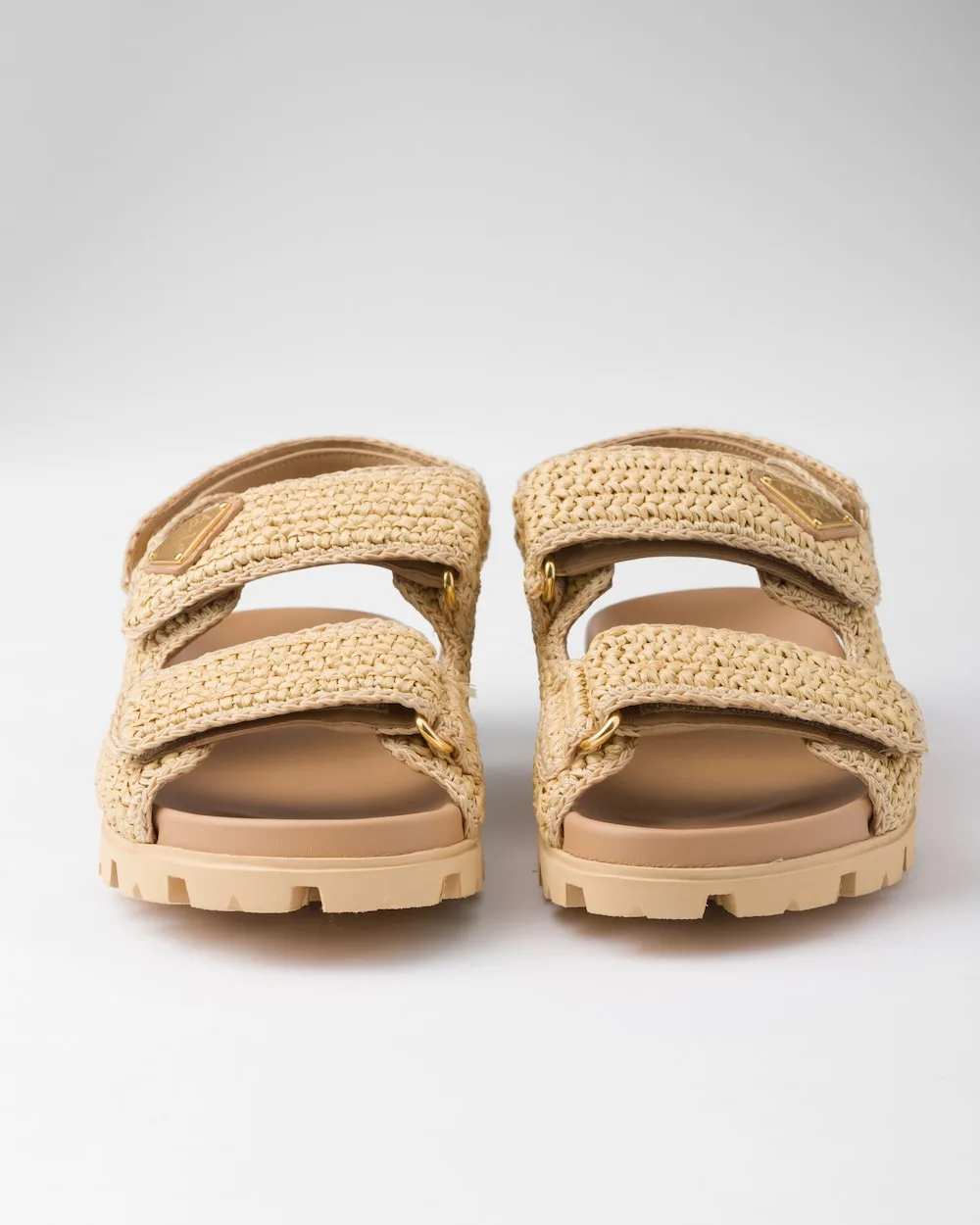 Prada Crochet Sandals Beige 1X440N_2C2T_F0018_F_020 - Image 3