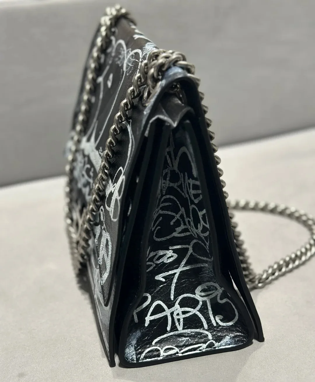 Balenciaga Crush Old School Bag Black / - Image 3