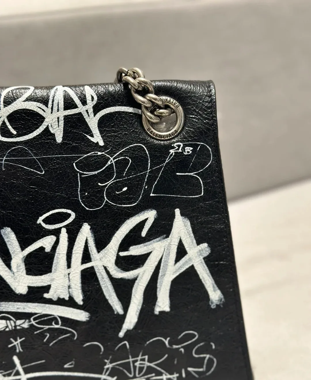 Balenciaga Crush Old School Bag Black / - Image 4