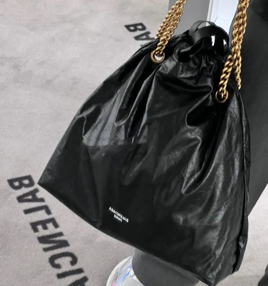 Balenciaga Crush Small Tote Bag Black / - Image 5
