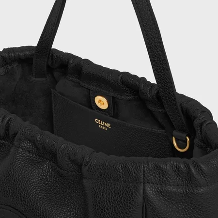 Celine Cuir Triomphe Black Bag .38NO- / 9 Inches - Image 5