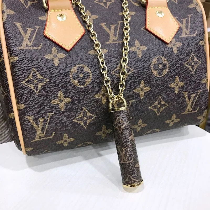 Louis Vuitton Cylinder Pendant Necklace Gold Tone - Image 5