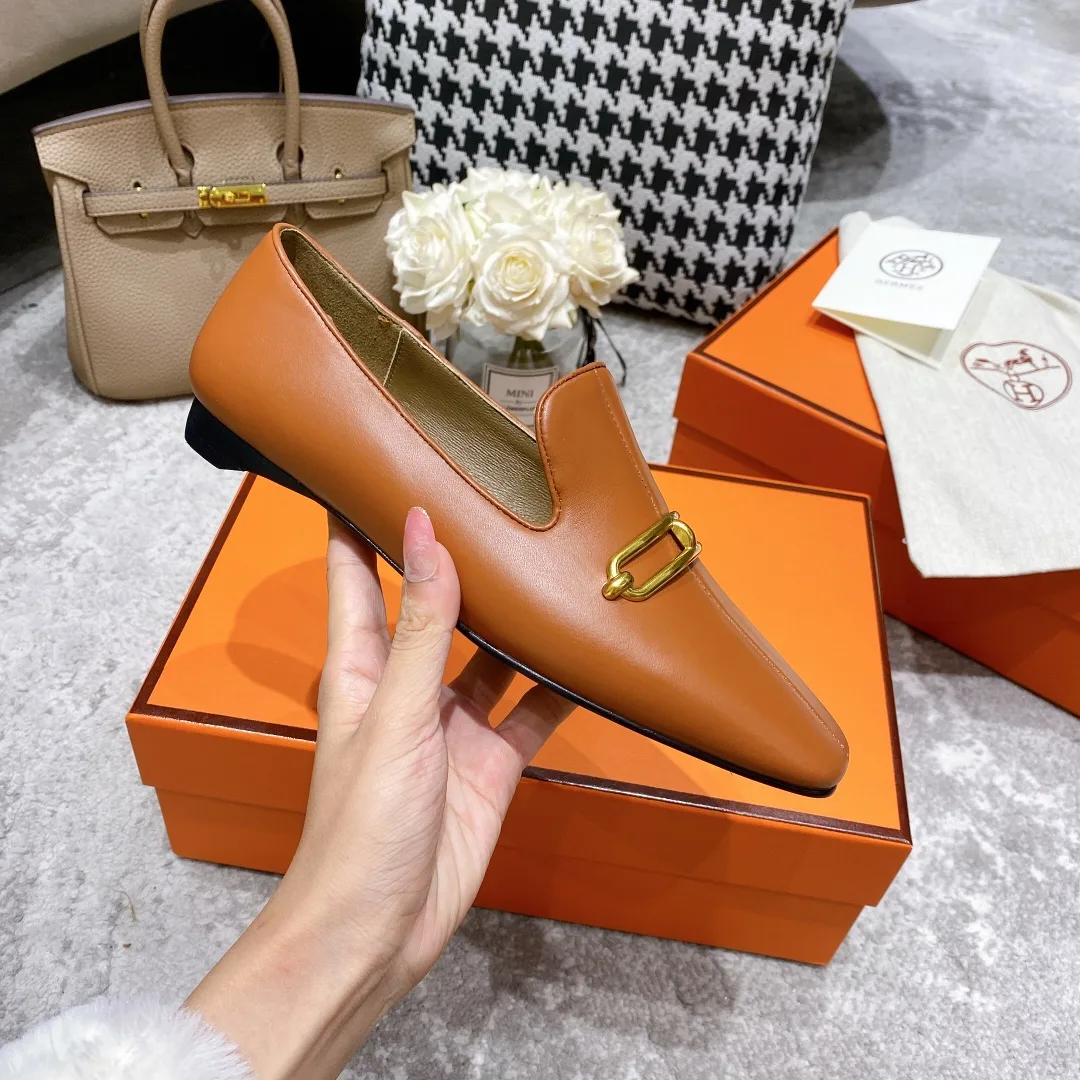Hermes Dalhia Loafers Brown - Image 5