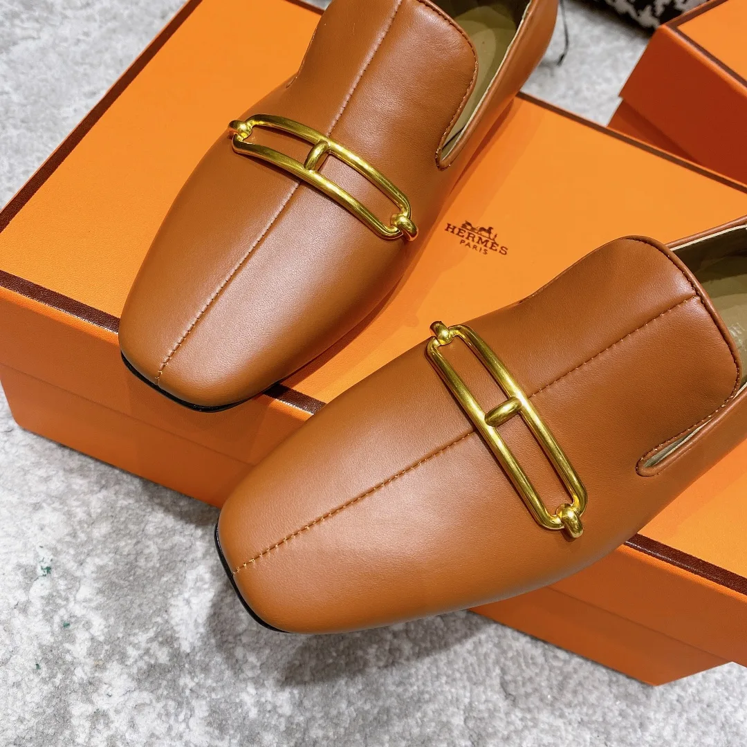 Hermes Dalhia Loafers Brown - Image 4