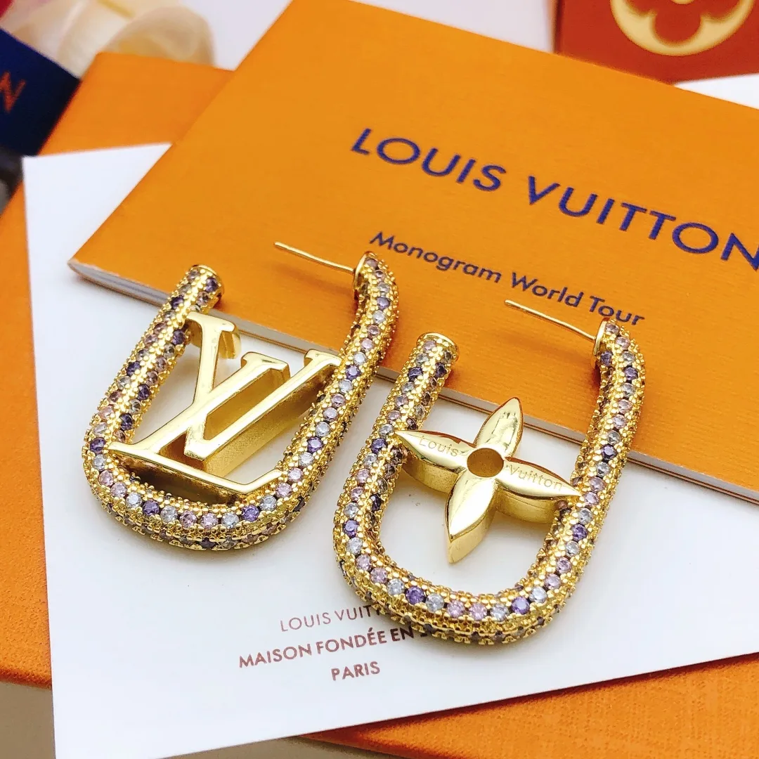 Alternative view of Louis Vuitton Diamond Stud Earrings Gold