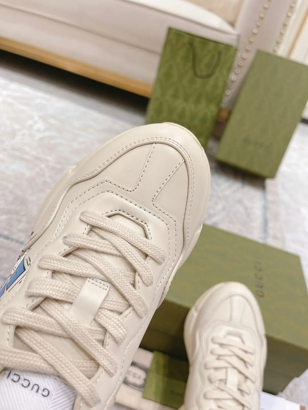 Alternative view of Gucci Disney x Donald Duck Rhyton Sneaker White