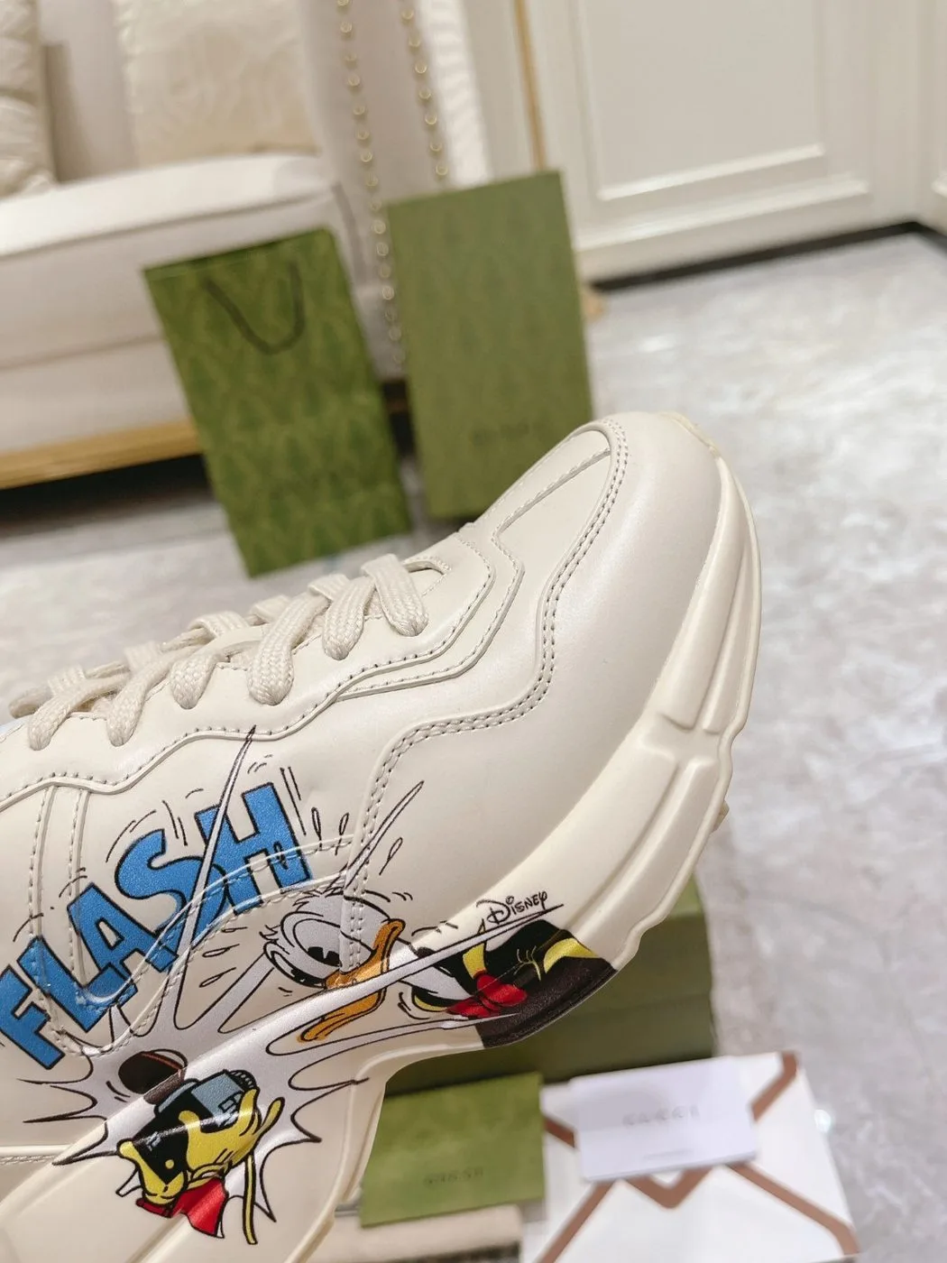 Gucci Disney x Donald Duck Rhyton Sneaker White - Image 3