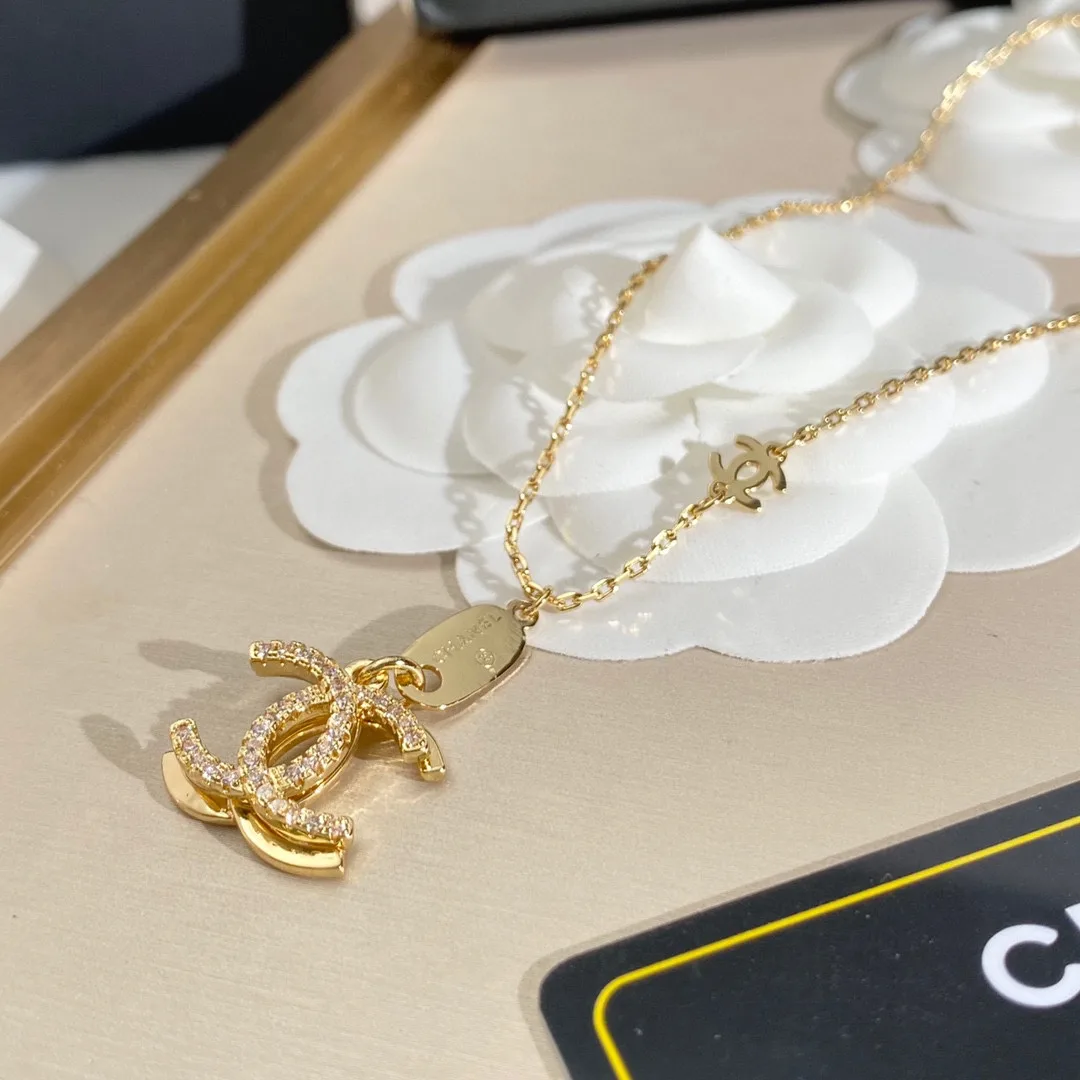 Chanel Double C Necklace Gold - Image 5