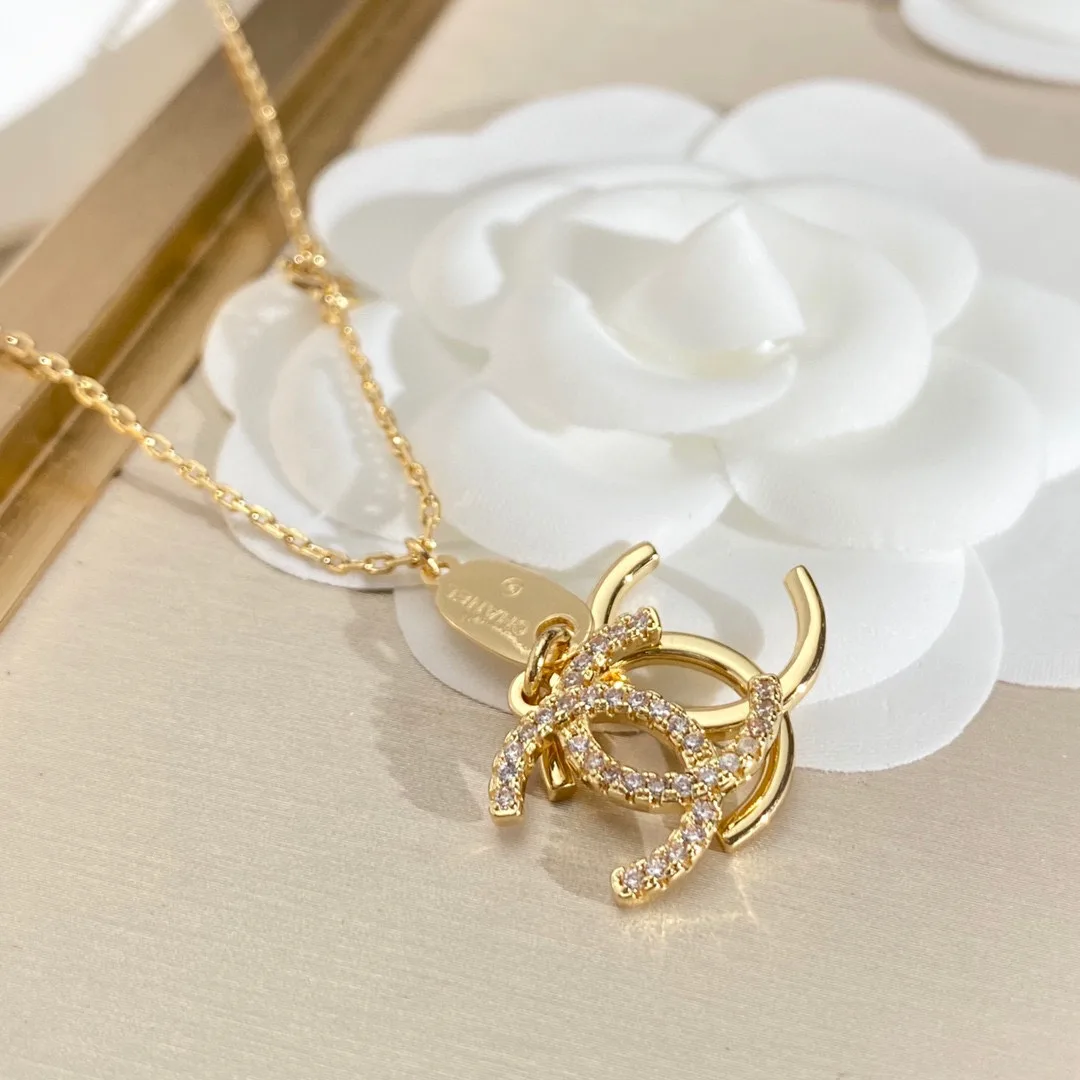 Chanel Double C Necklace Gold - Image 7