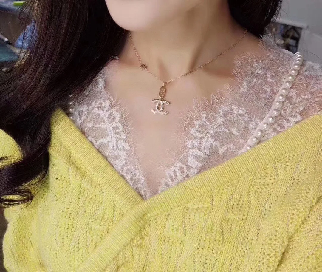 Chanel Double C Necklace Gold - Image 9