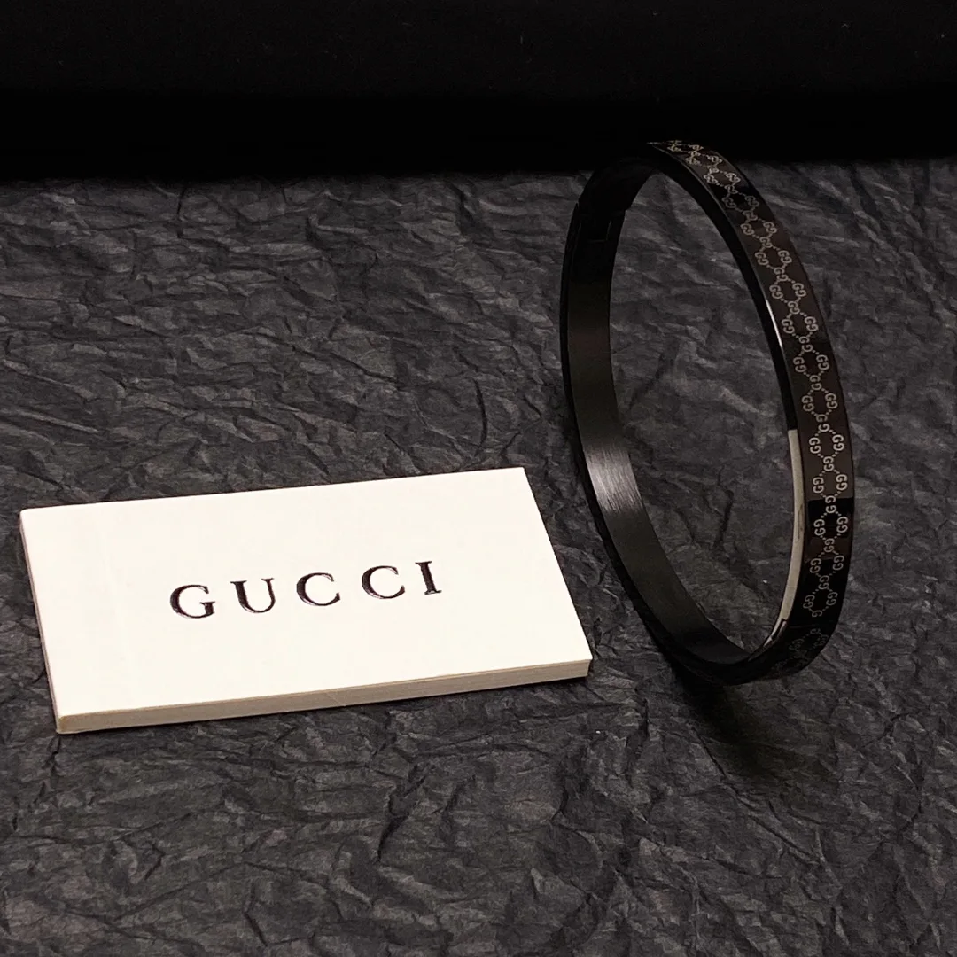 Gucci Double G Bracelet Black - Image 3