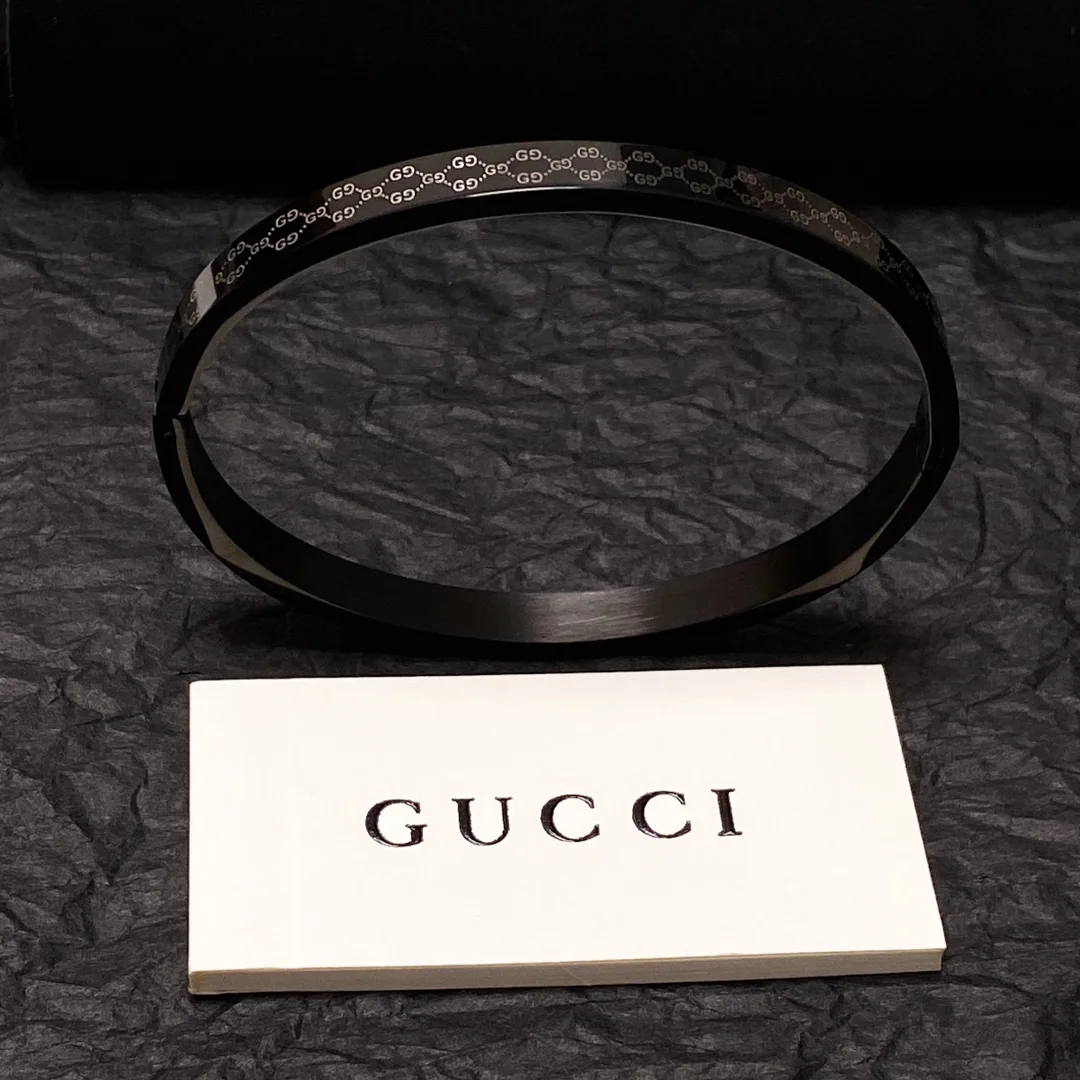 Gucci Double G Bracelet Black - Image 5