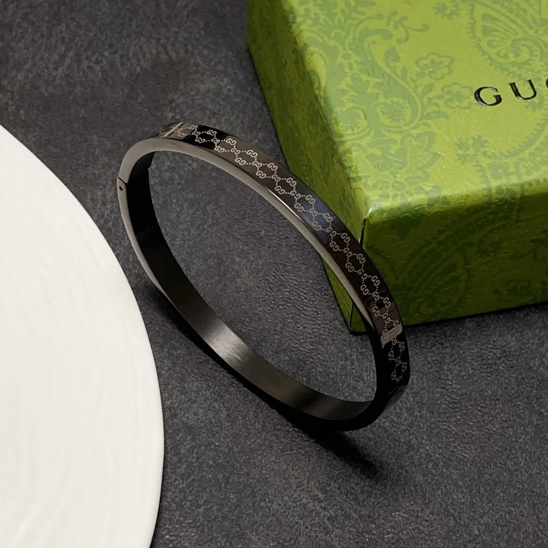 Gucci Double G Bracelet Black - Image 7