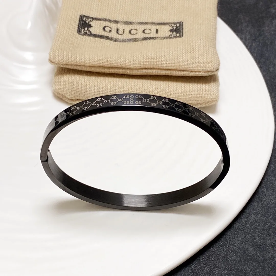 Gucci Double G Bracelet Black - Image 8