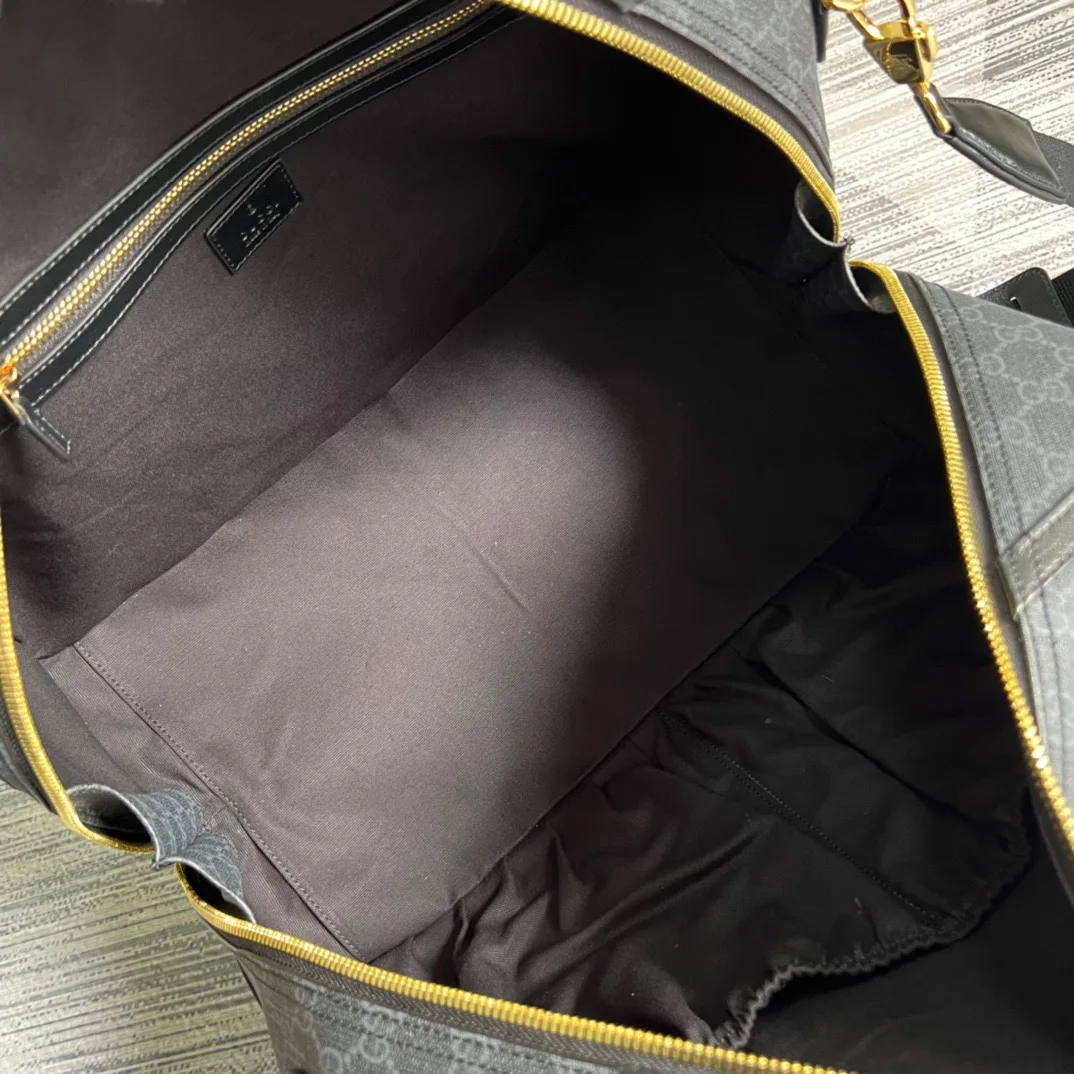 Gucci Duffle Bag With Interlocking G Black / - Image 4