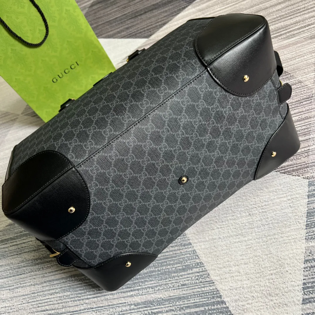 Gucci Duffle Bag With Interlocking G Black / - Image 2