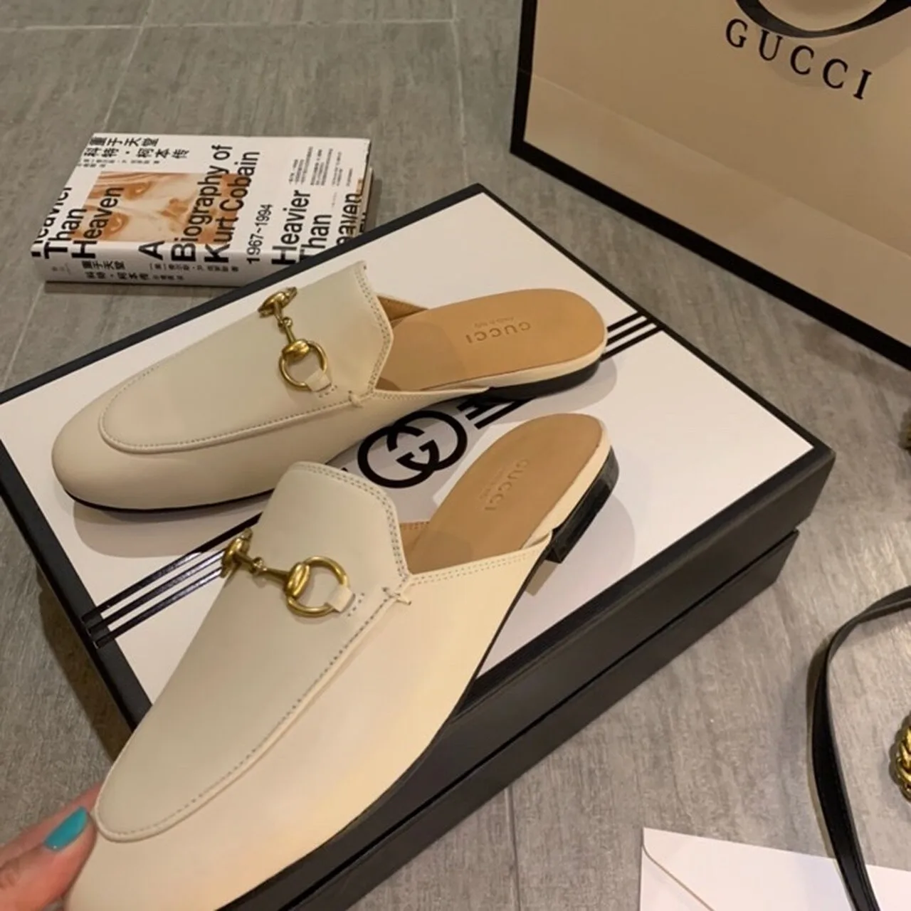 Gucci Women’s Princetown Slipper White GG - Image 9