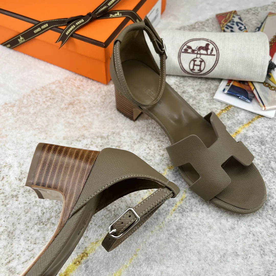 Alternative view of Hermes Encens 50 Sandal Dark Greige