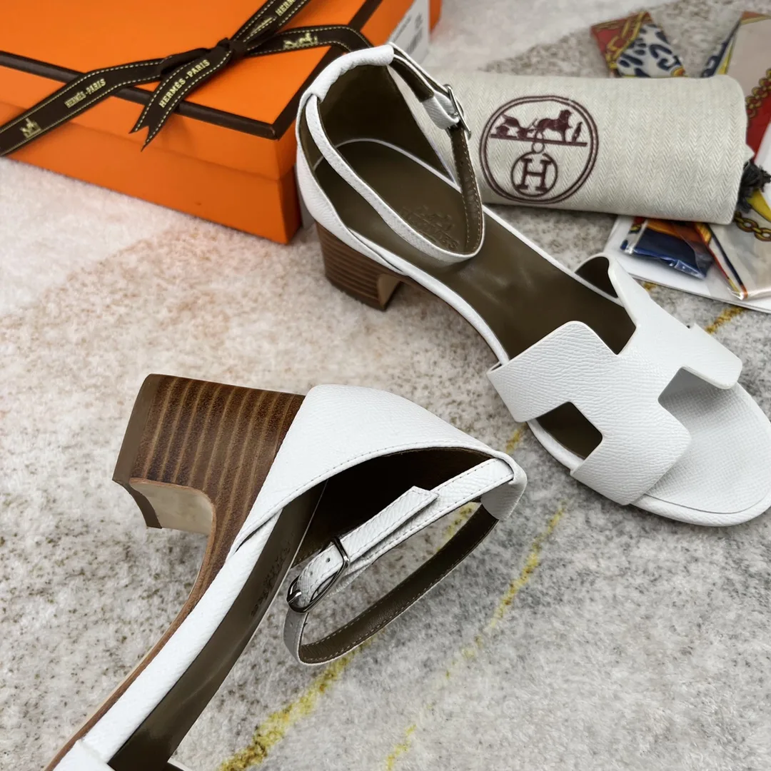 Alternative view of Hermes Encens 50 Sandal White