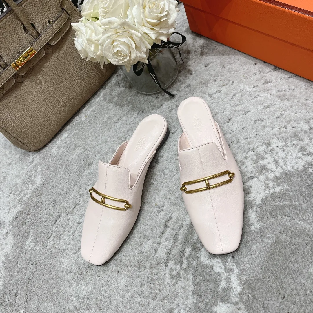 Alternative view of Hermes Esmee Mule Cream