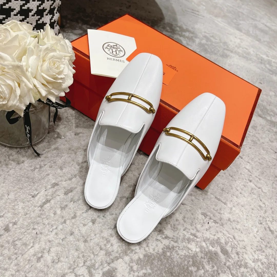 Hermes Esmee Mule White - Image 5