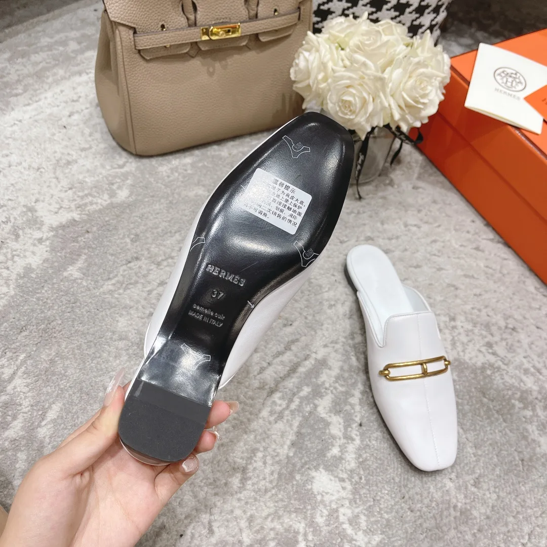 Hermes Esmee Mule White - Image 3