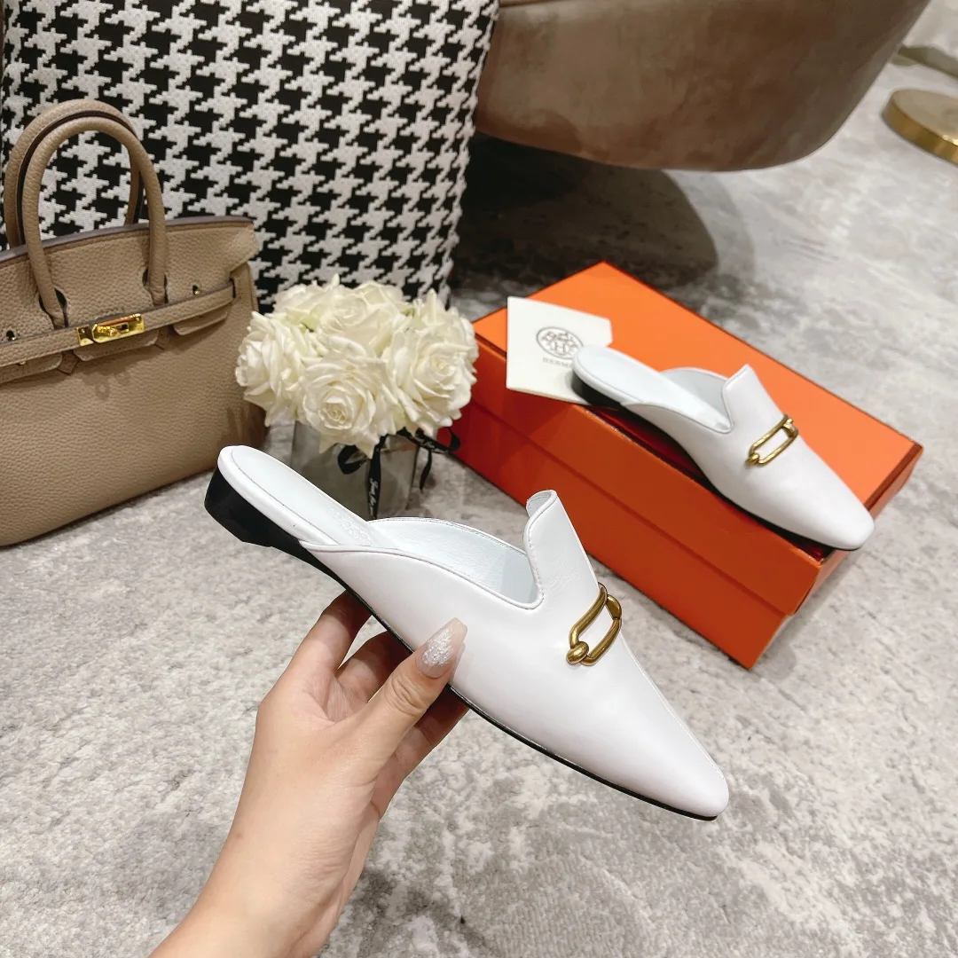 Hermes Esmee Mule White - Image 4