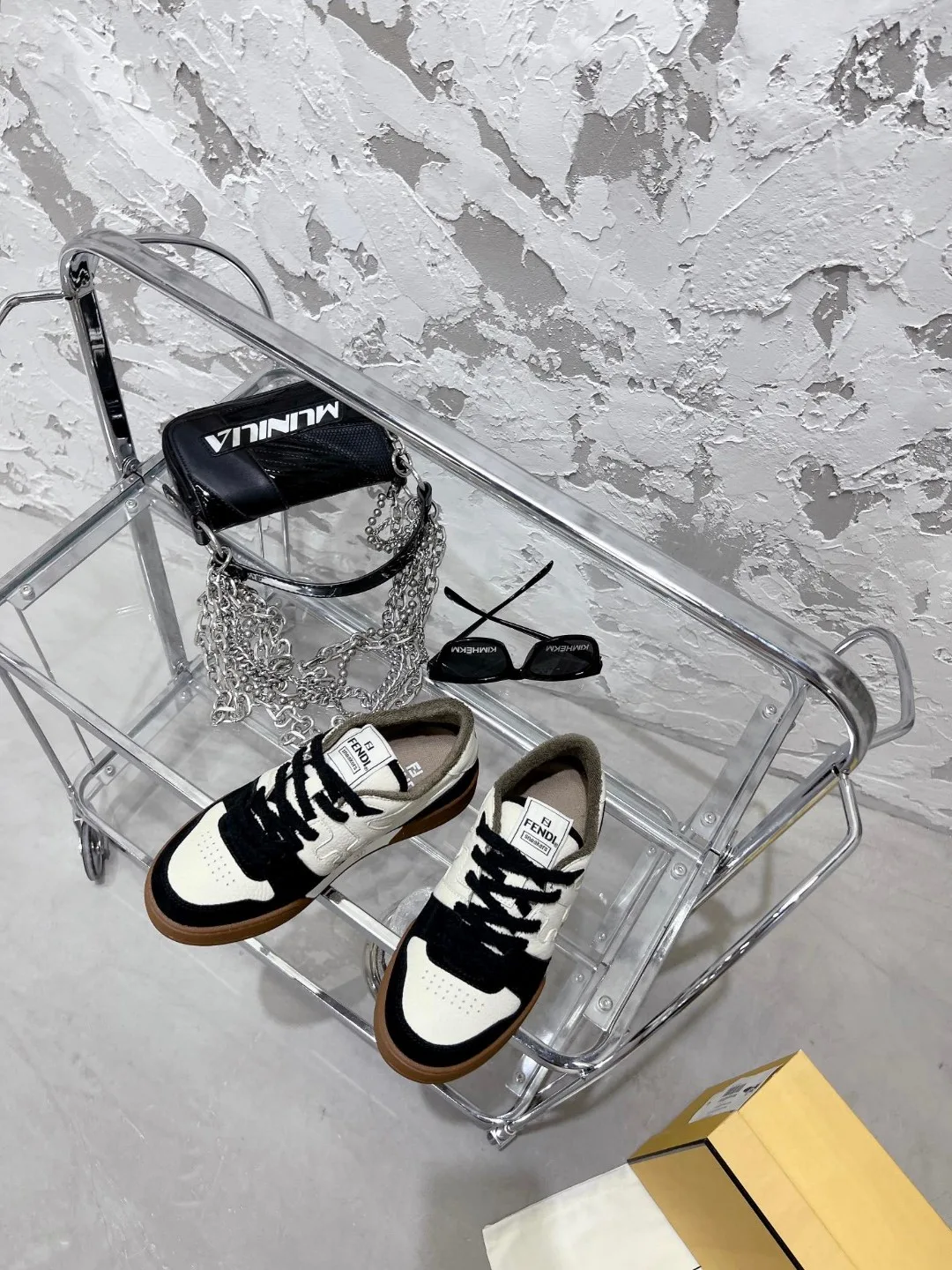Fendi FD Fendi Match Low Tops Sneakers Black 7E1493AHH2F1FZB - Image 9