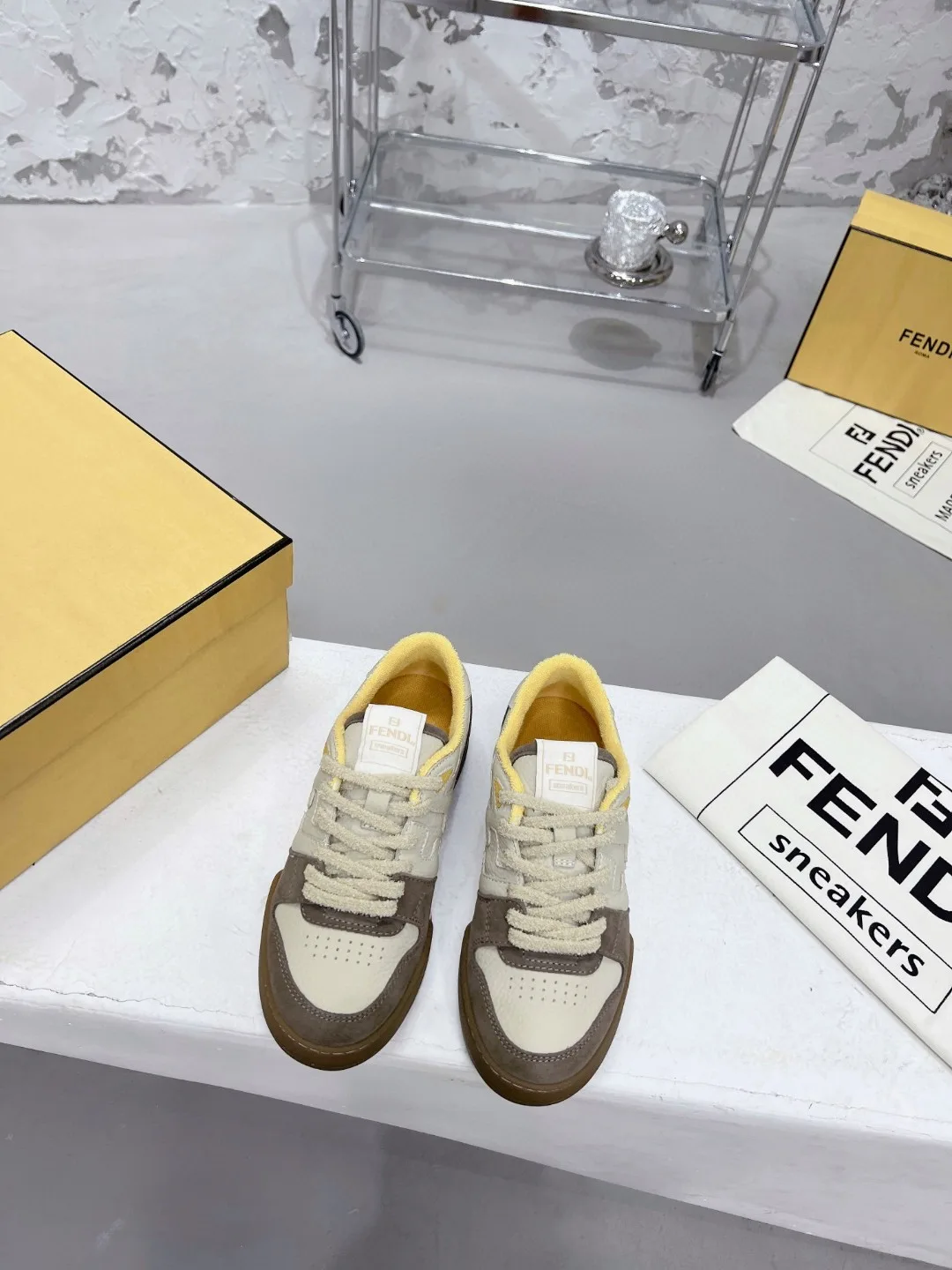 Alternative view of Fendi FD Fendi Match Low Tops Sneakers Brown 7E1493AHH2F1FHU