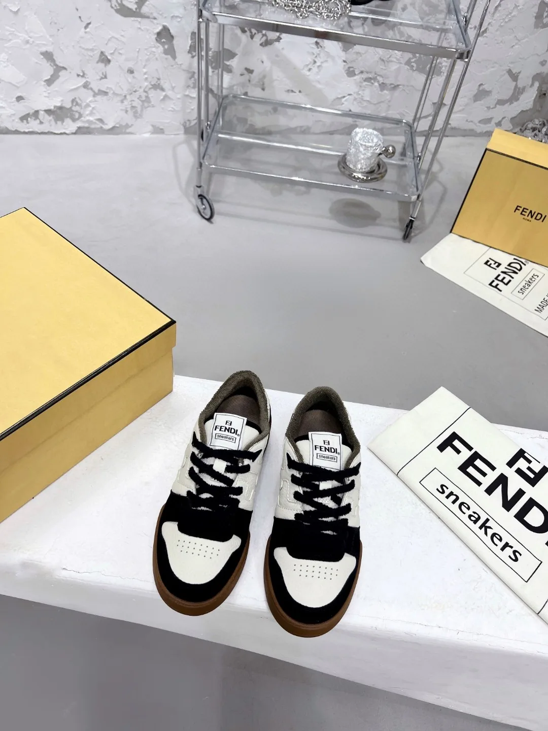 Alternative view of Fendi FD Fendi Match Low Tops Sneakers Black 7E1493AHH2F1FZB