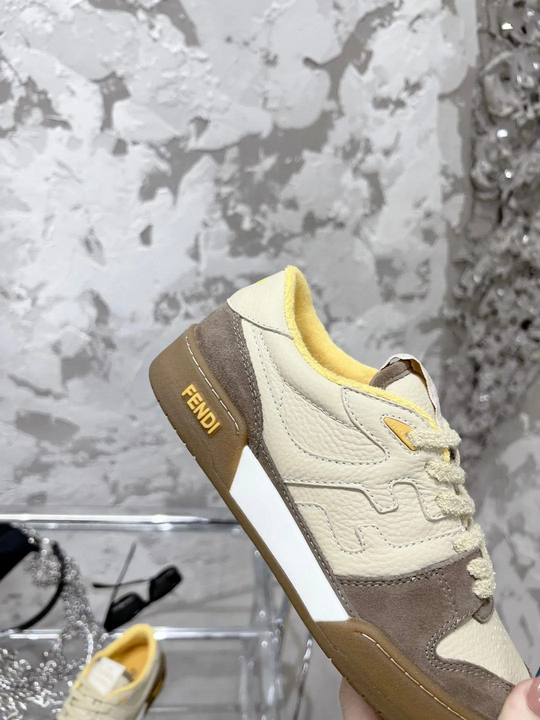 Fendi FD Fendi Match Low Tops Sneakers Brown 7E1493AHH2F1FHU - Image 9