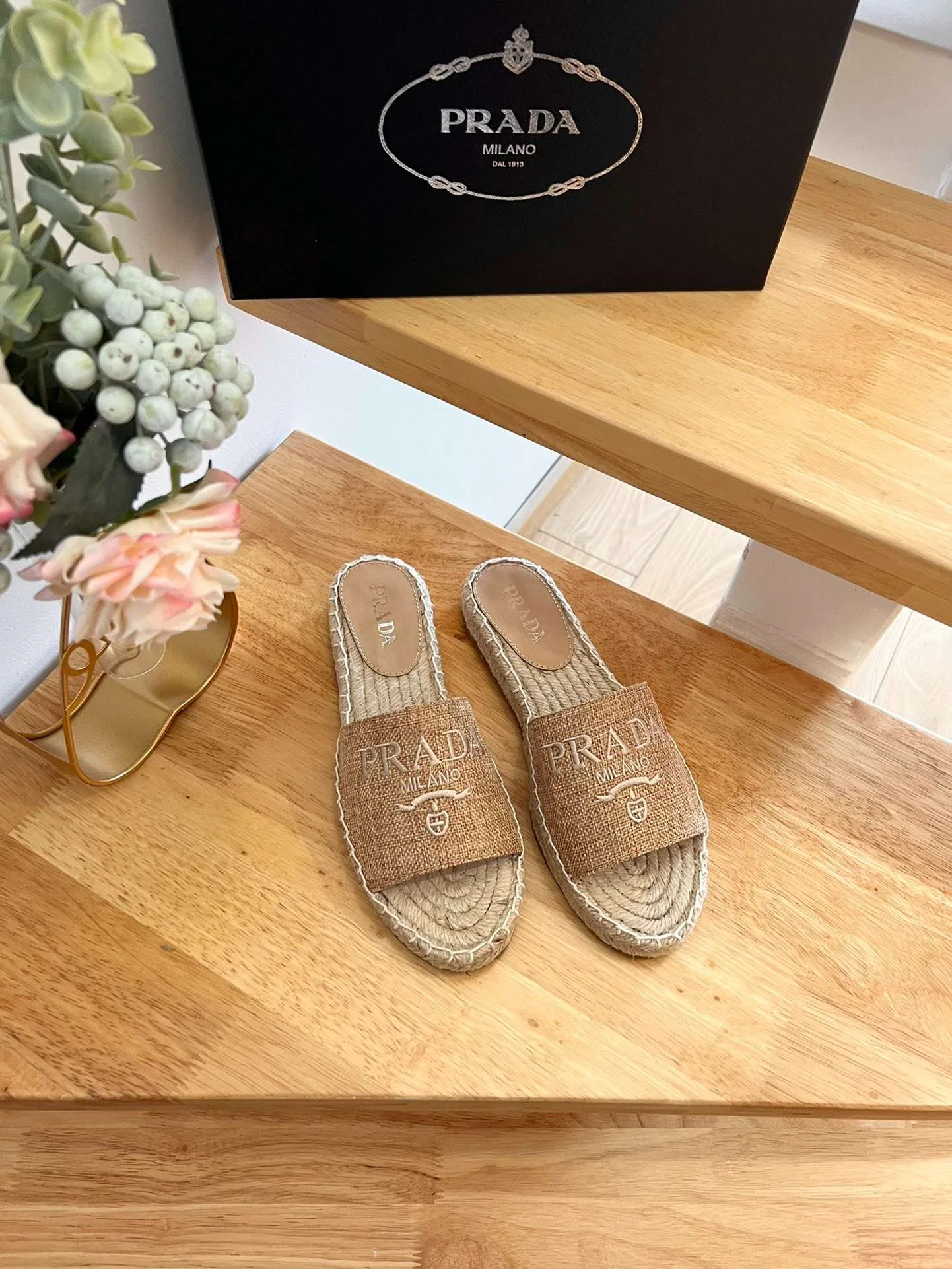 Alternative view of Prada Fabric Espadrilles Brown