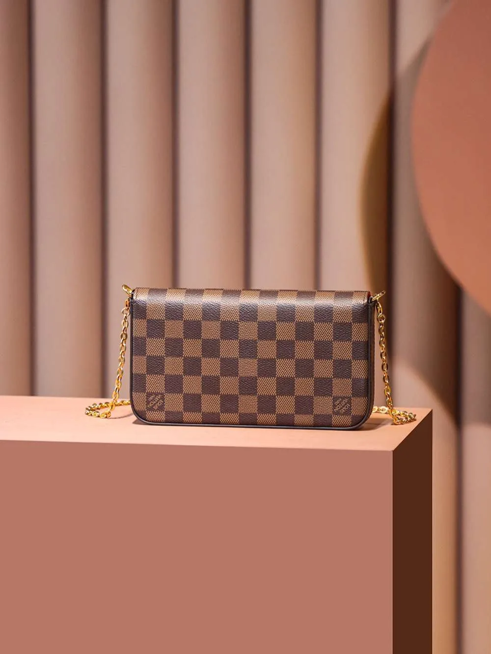 Louis Vuitton Pochette Felicie Shoulder Bag / Brown Gold Hardware - Image 7