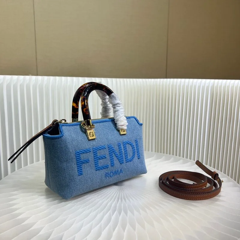 Fendi Anws By The Way Mini Bag Blue / - Image 8